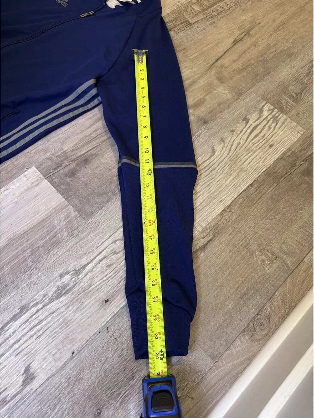 Adidas Climacool Madrid Men’s Medium Blue Full Zip Track Jacket 3 Stripe